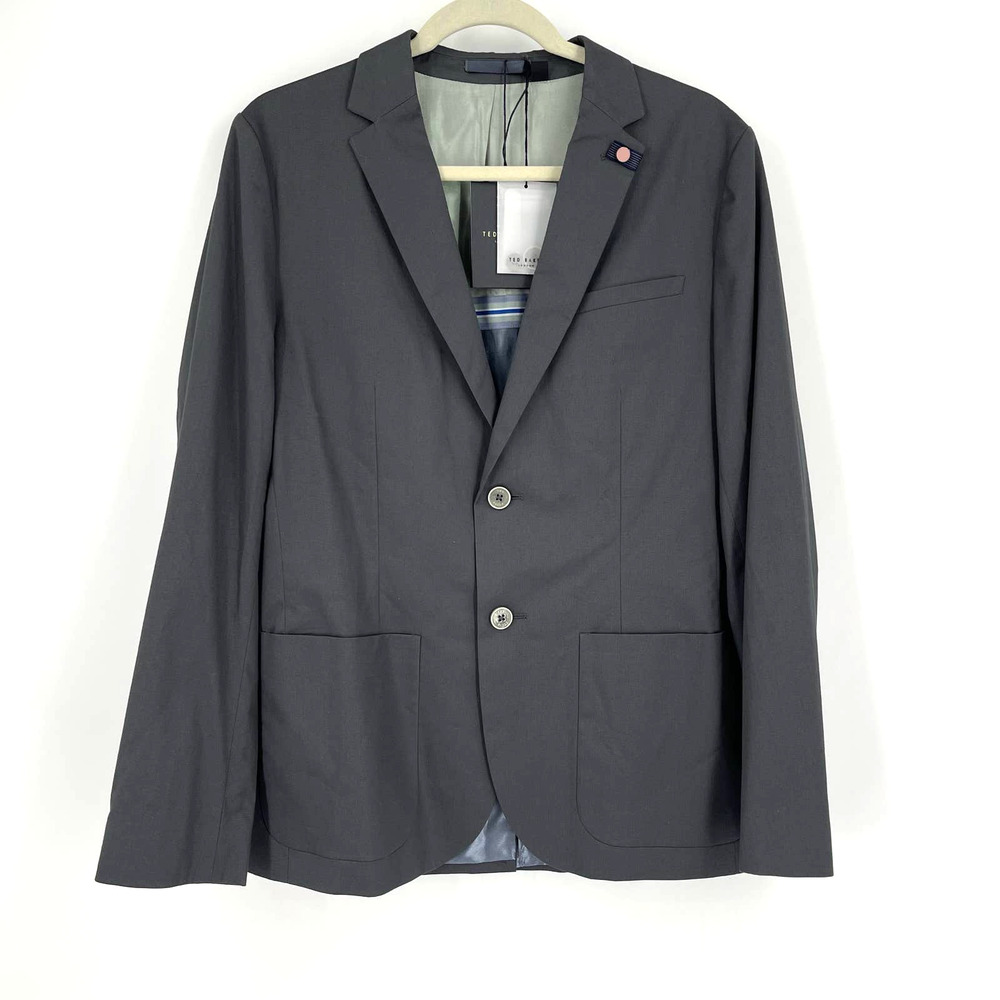 Ted Baker Cliford Piece Dyed Cotton Blazer Men's Size 3 US Medium NEW